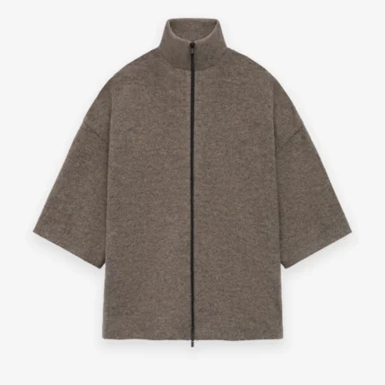 Boiled Wool Short Sleeve Jacket