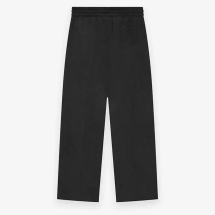 Brushed Wool Cashmere Wide Leg Black Pants