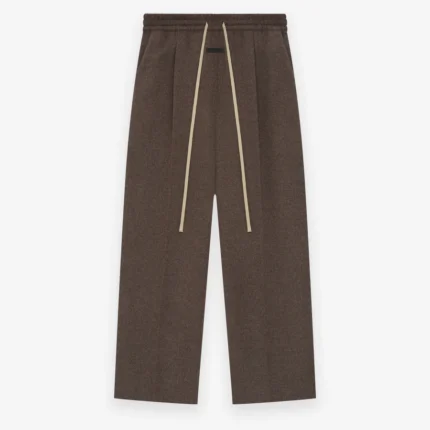 Brushed Wool Cashmere Wide Leg Pants