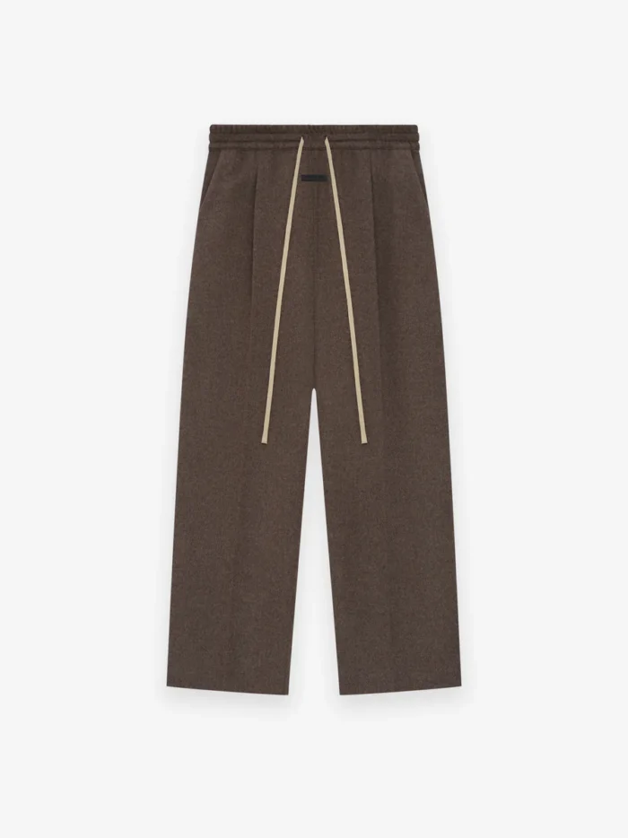 Brushed Wool Cashmere Wide Leg Pants