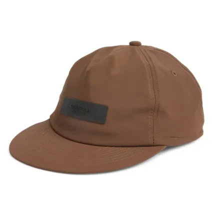 Fitted Stretch Nylon Baseball Cap browm