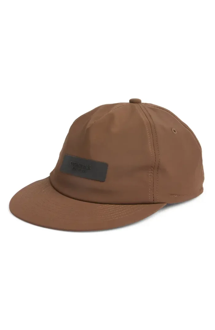 Fitted Stretch Nylon Baseball Cap browm