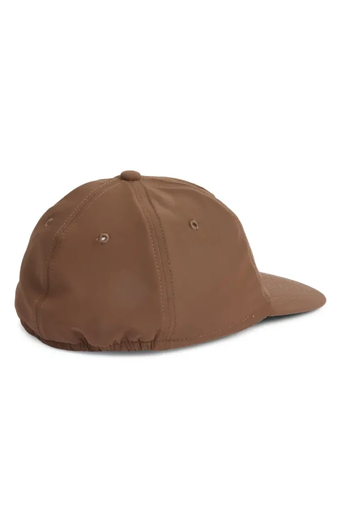 Fitted Stretch Nylon Baseball Cap browm