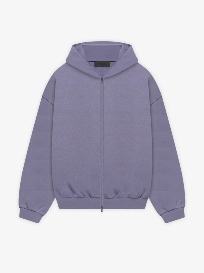 Heavy Fleece Fullzip Purple Hoodie