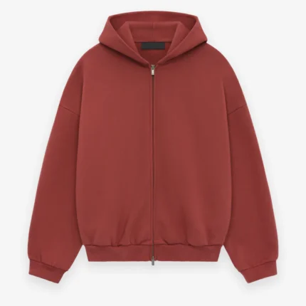 Heavy Fleece Fullzip Red Hoodie