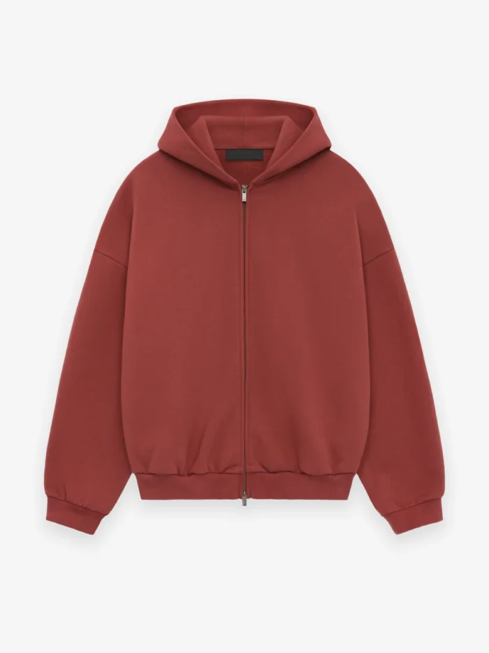 Heavy Fleece Fullzip Red Hoodie