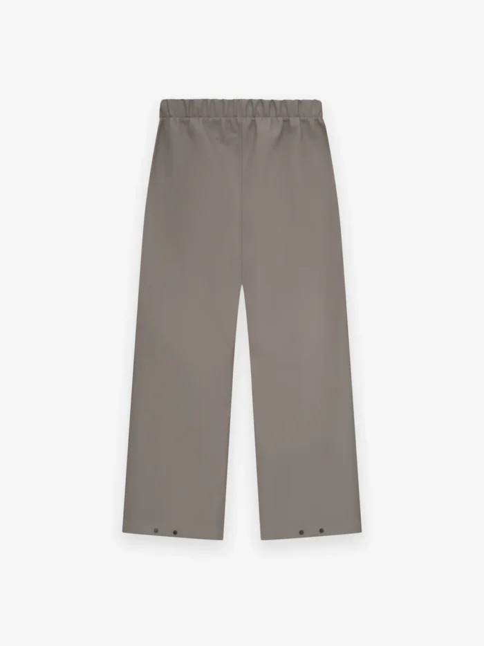 Rubber Knee Pleat Wide Leg Grey Pant