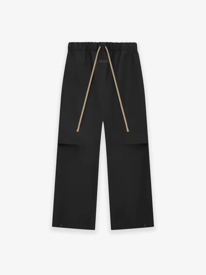 Rubber Knee Pleat Wide Leg Pant