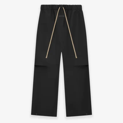 Rubberized Knee Pleat Wide Leg Pant