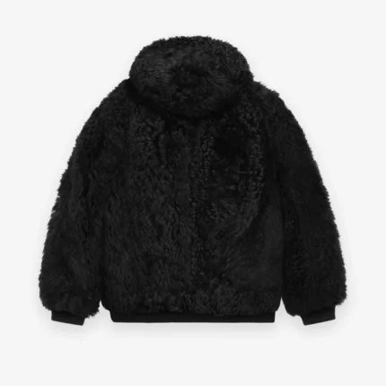 Shearling Hooded Bomber