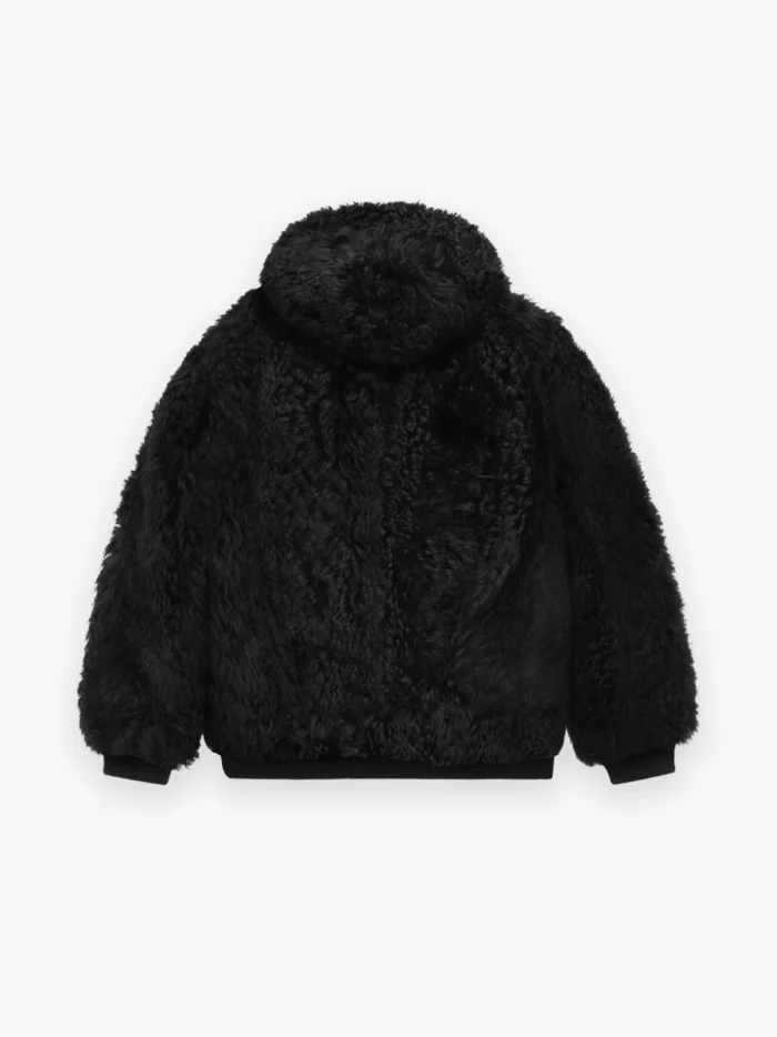 Shearling Hooded Bomber