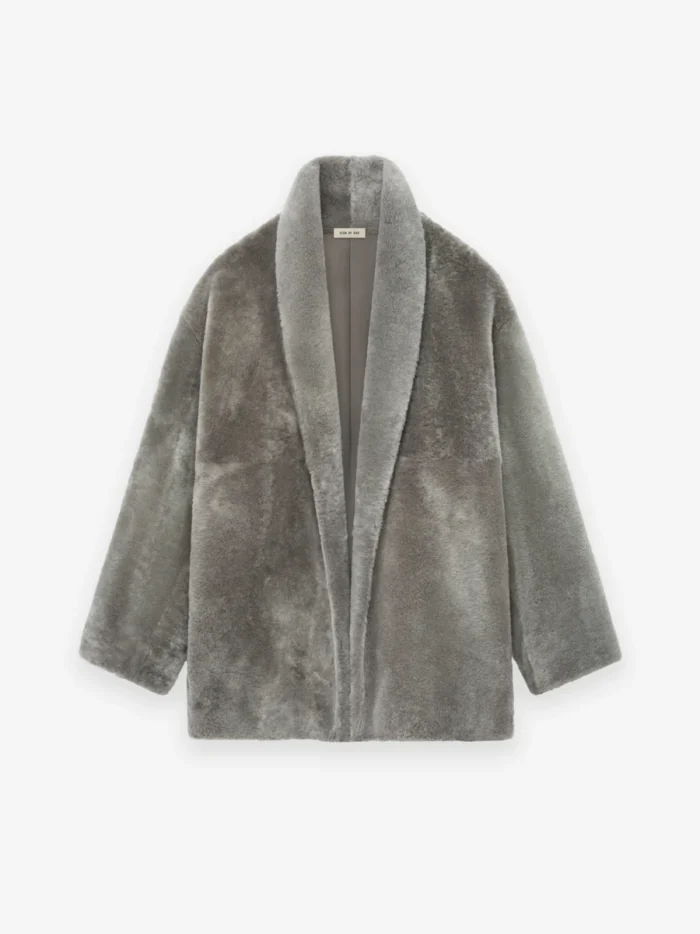 Sherpa Shawl Collar Grey Jacket