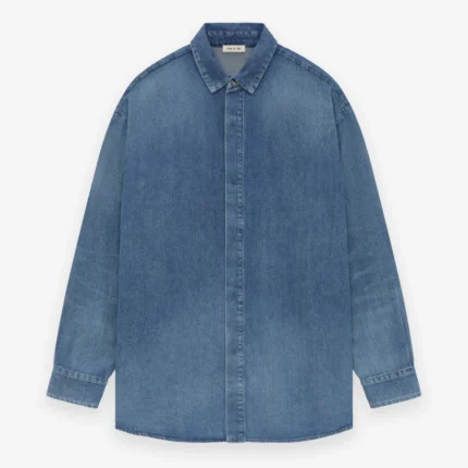 Vented Denim Blue Shirt