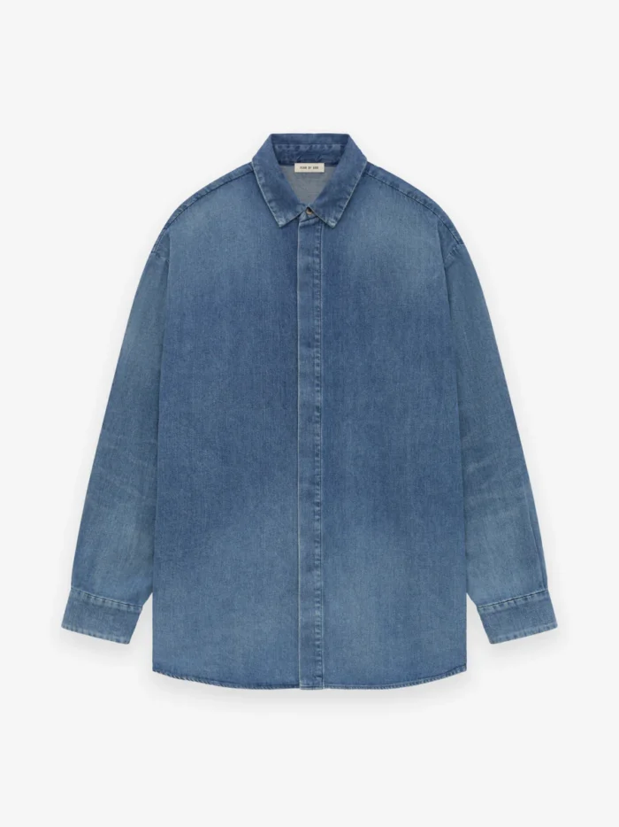 Vented Denim Blue Shirt