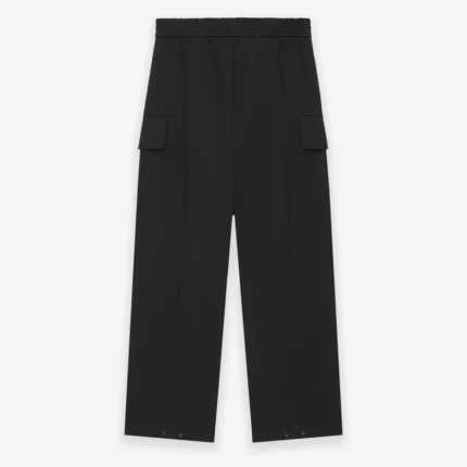 Weighted Twill Wide Leg Cargo Pants