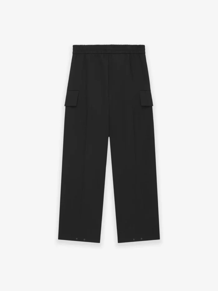 Weighted Twill Wide Leg Cargo Pants