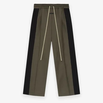 Wool Silk Side Stripe Pants