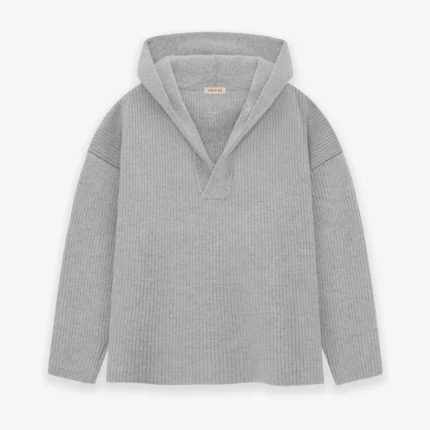 Wool V-Neck Hoodie